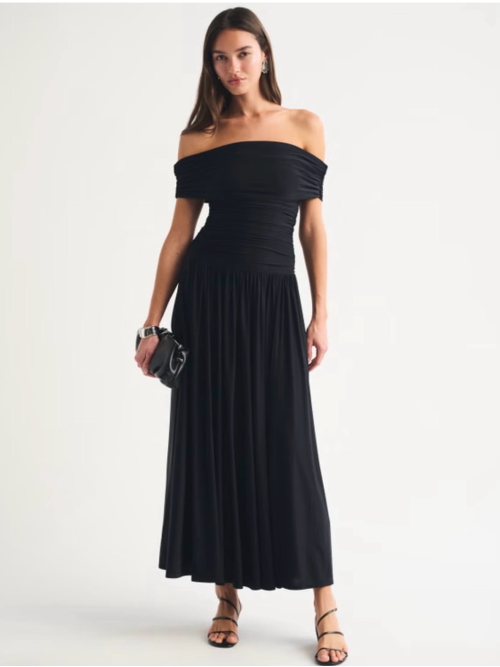Abercrombie & Fitch Bra-Free Drop-Waist Maxi Dress